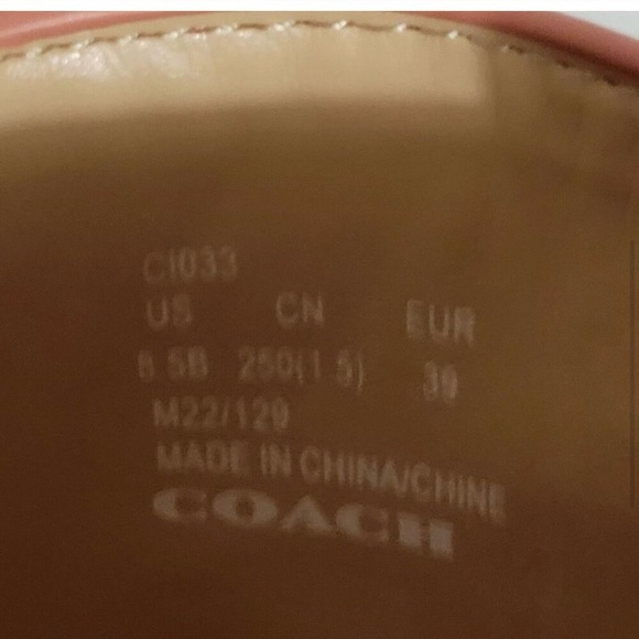 Coach Women's Coral and Tan Slide Sandals - Picture 5 of 8